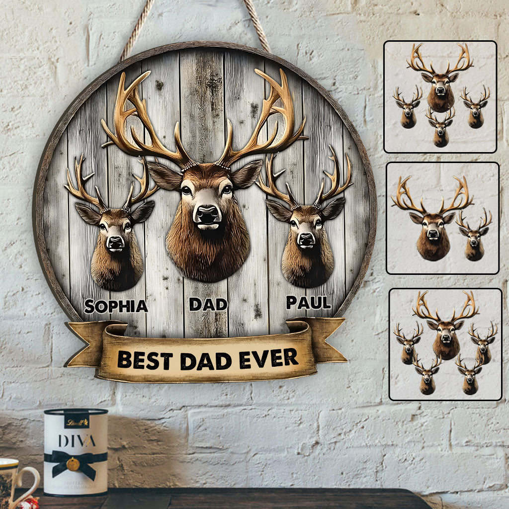 Cadeau idéal pour papa, grand-père, oncle… - Panneau en bois personnalisé sur le thème de la chasse
