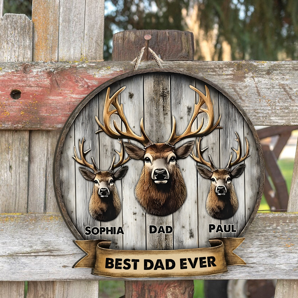Cadeau idéal pour papa, grand-père, oncle… - Panneau en bois personnalisé sur le thème de la chasse