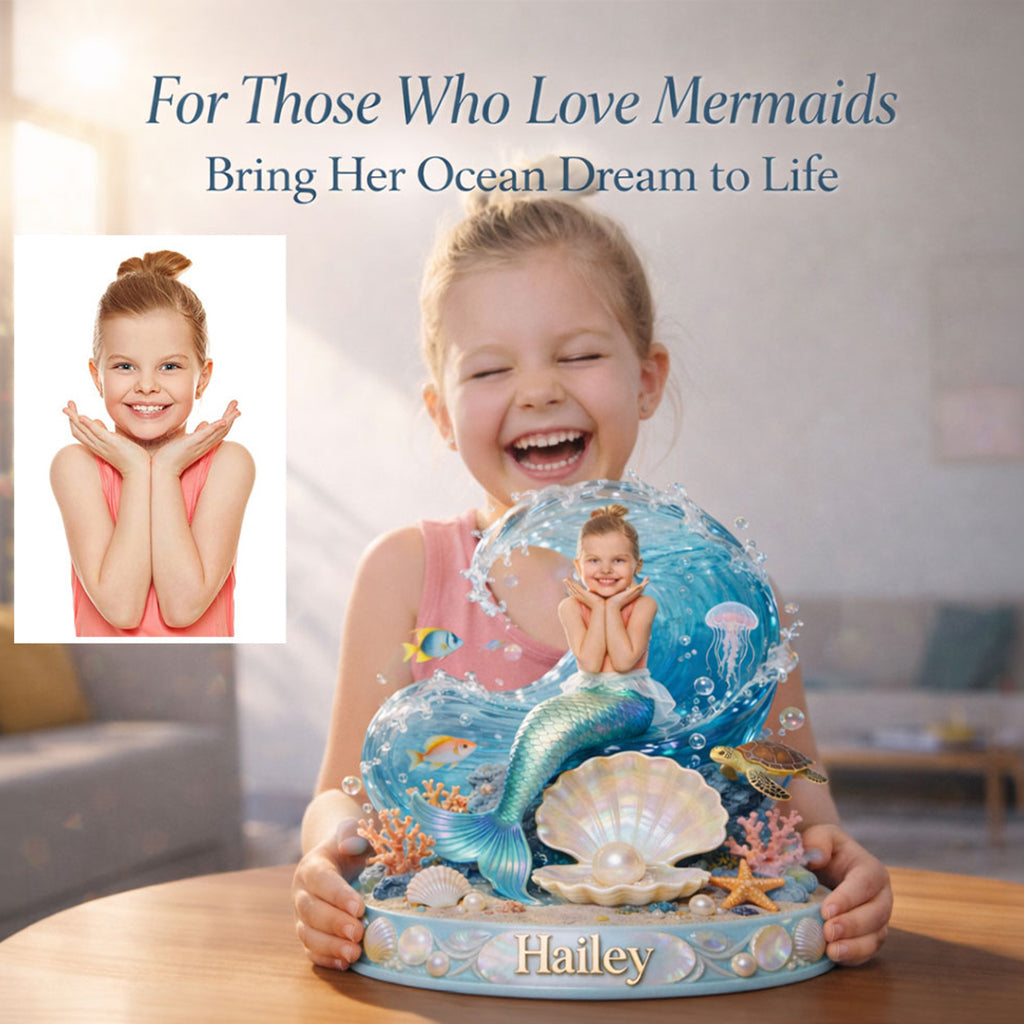 Mermaid Princess - Personalized Mermaid Custom Shaped Acrylic Plaque