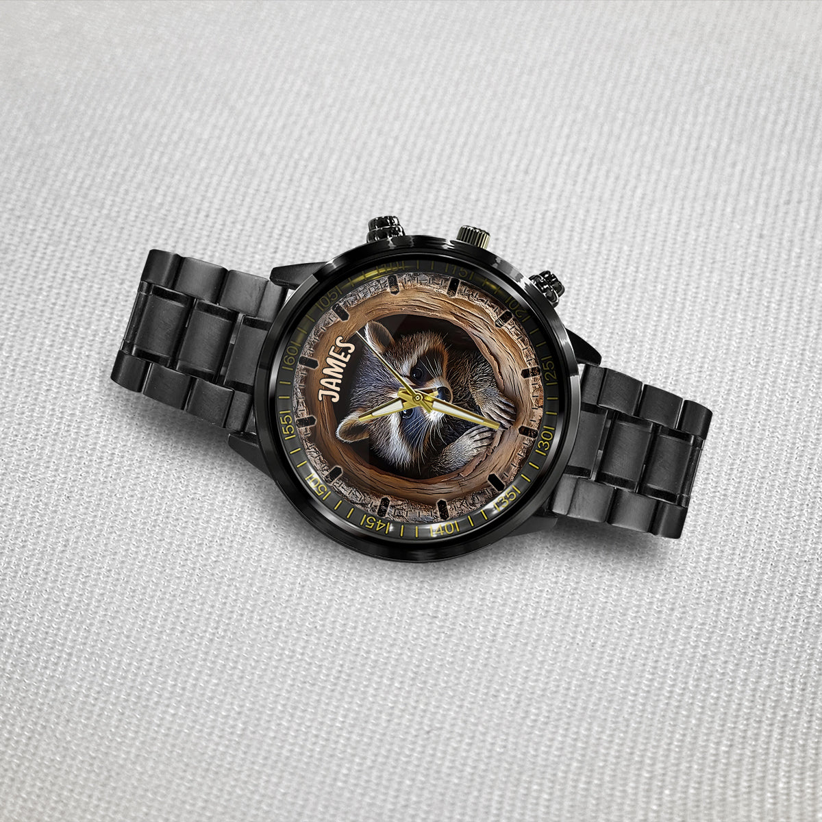 Adorable raton laveur - Montre-bracelet personnalisée raton laveur