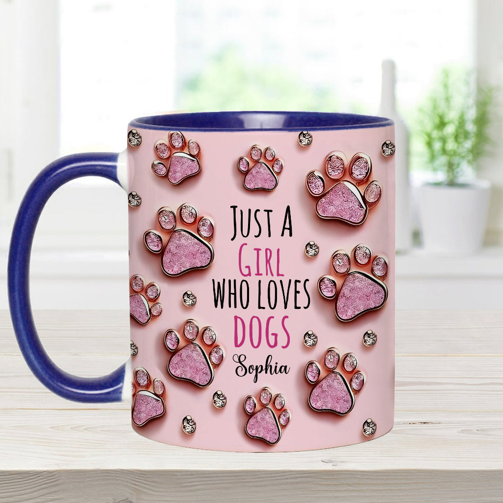 Mug personnalisé « Juste une fille qui aime les chiens »