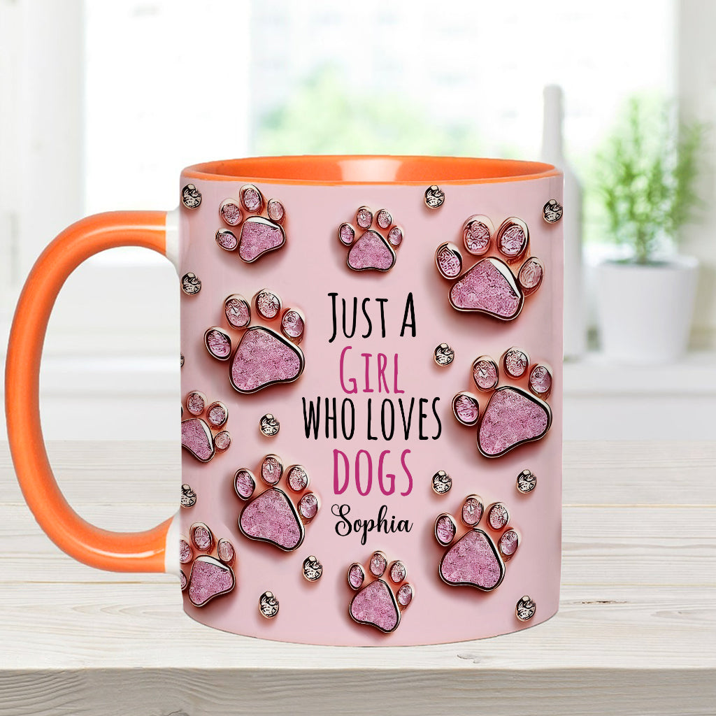 Mug personnalisé « Juste une fille qui aime les chiens »