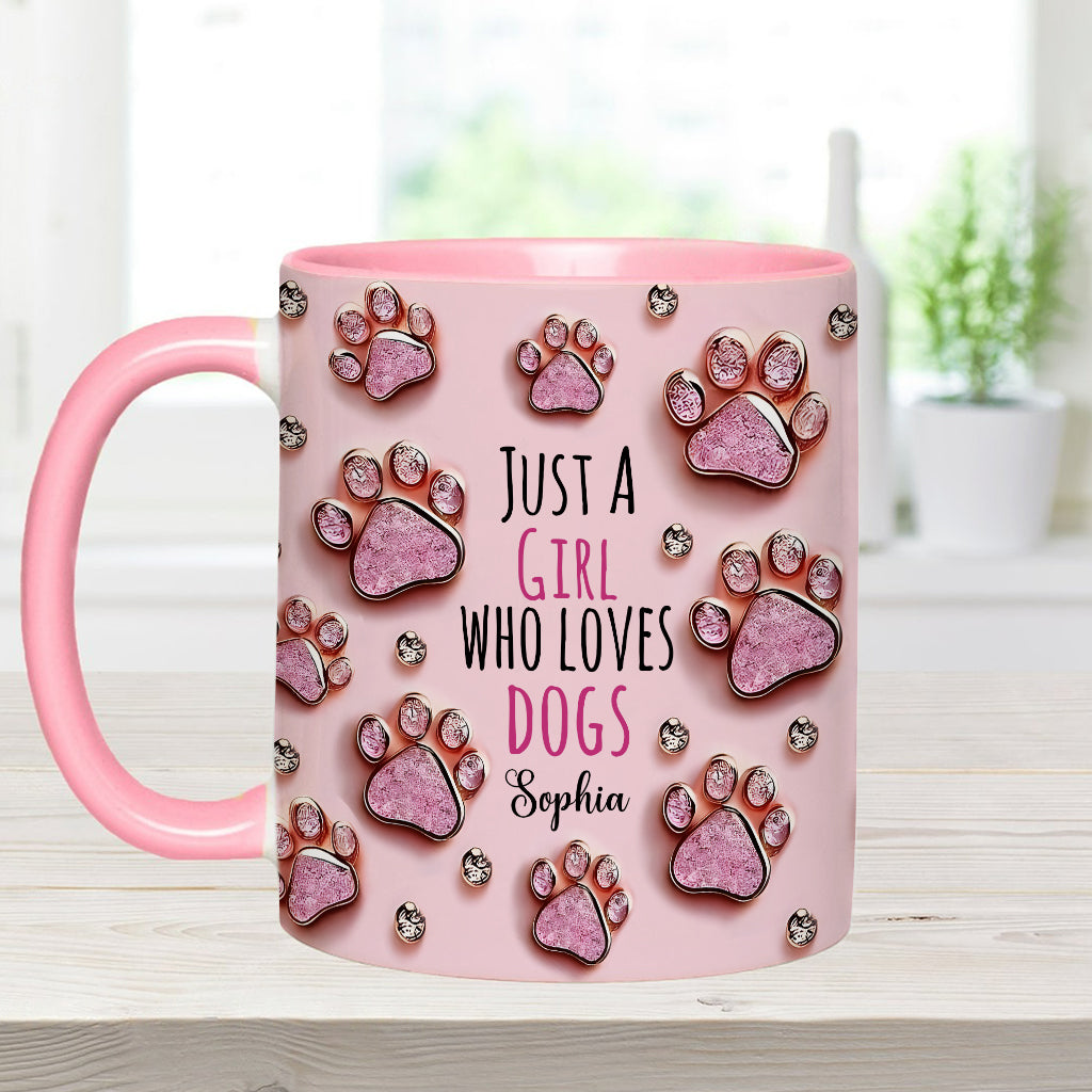 Mug personnalisé « Juste une fille qui aime les chiens »