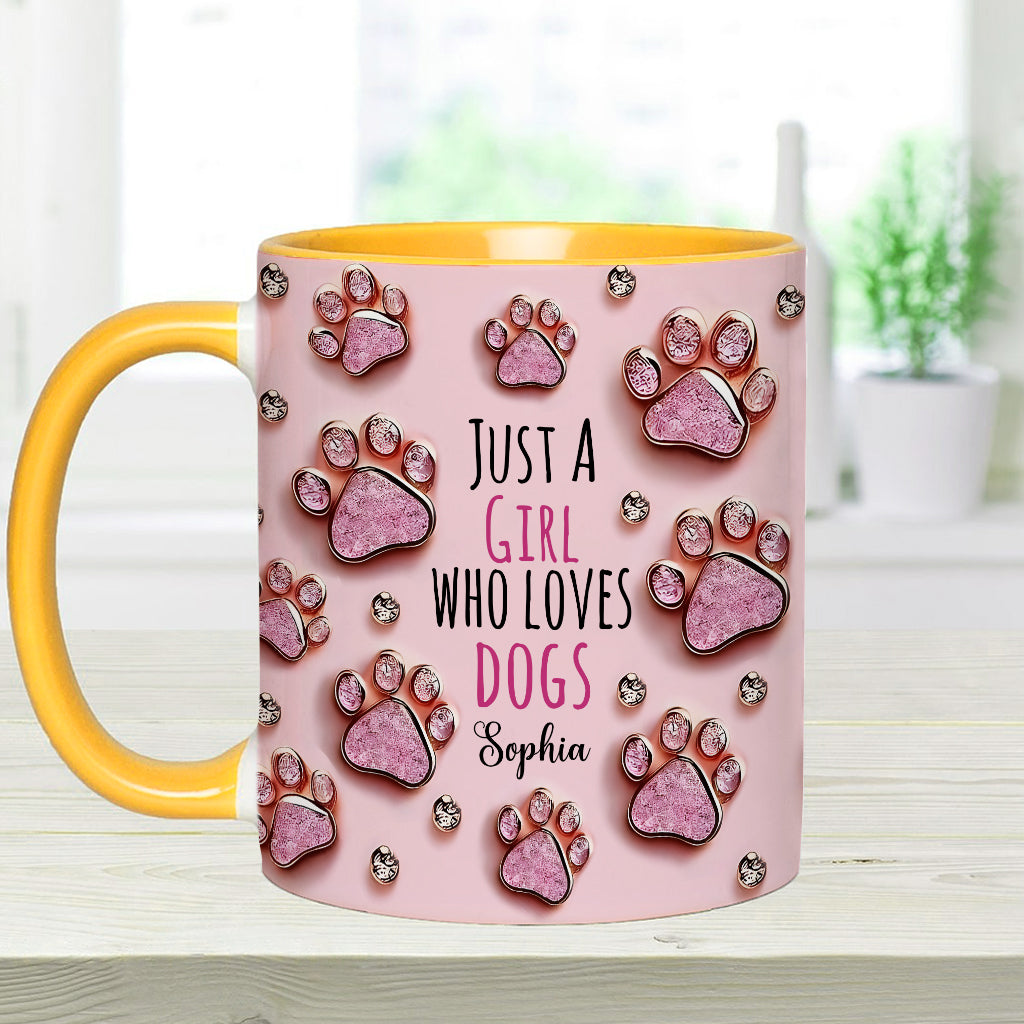 Mug personnalisé « Juste une fille qui aime les chiens »
