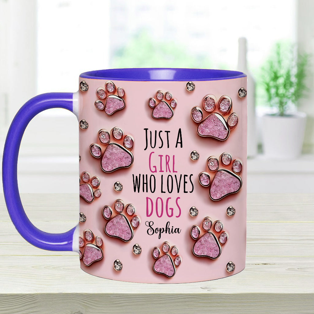 Mug personnalisé « Juste une fille qui aime les chiens »
