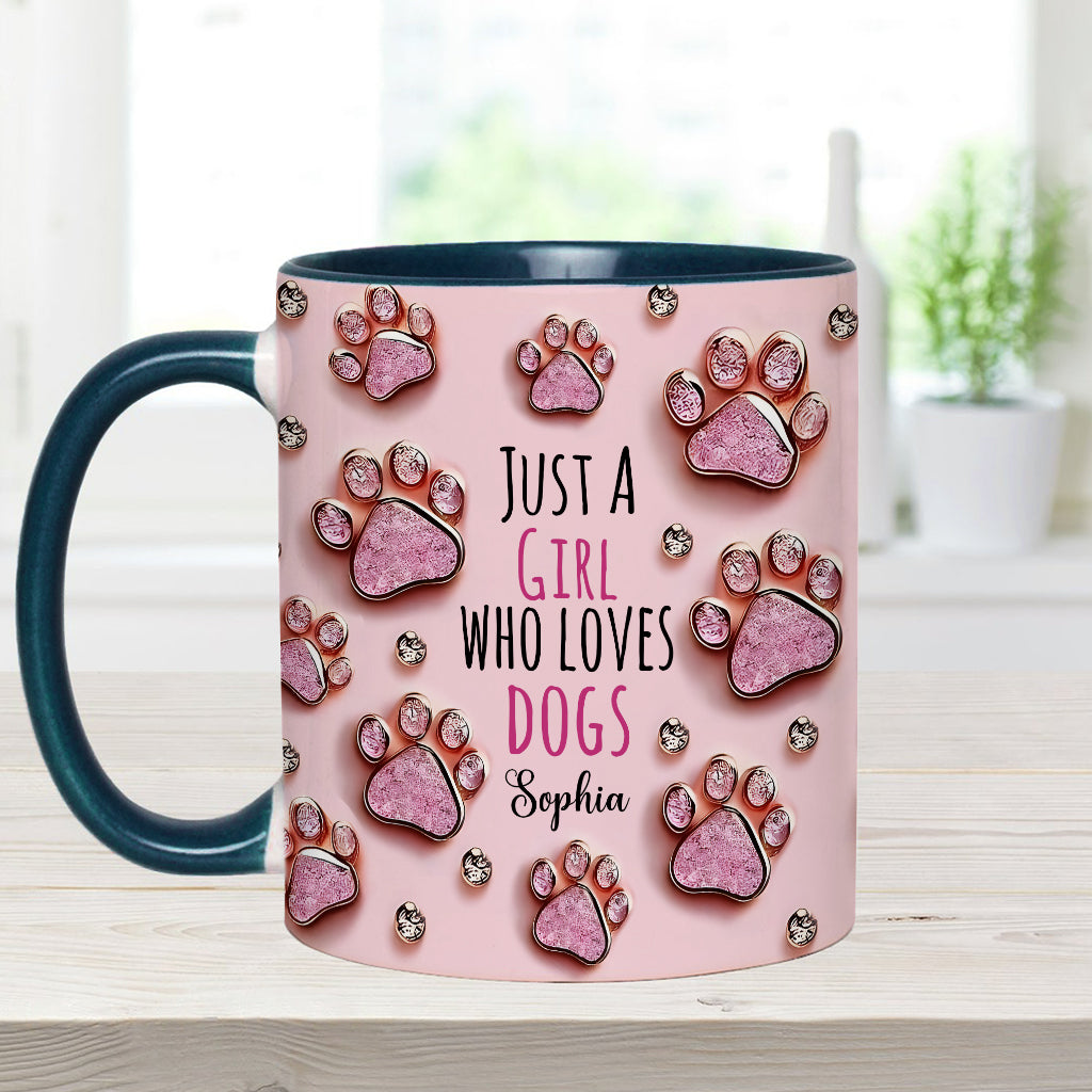 Mug personnalisé « Juste une fille qui aime les chiens »