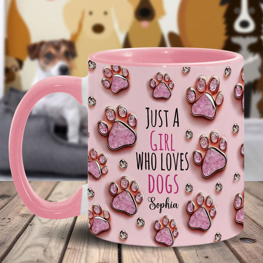 Mug personnalisé « Juste une fille qui aime les chiens »