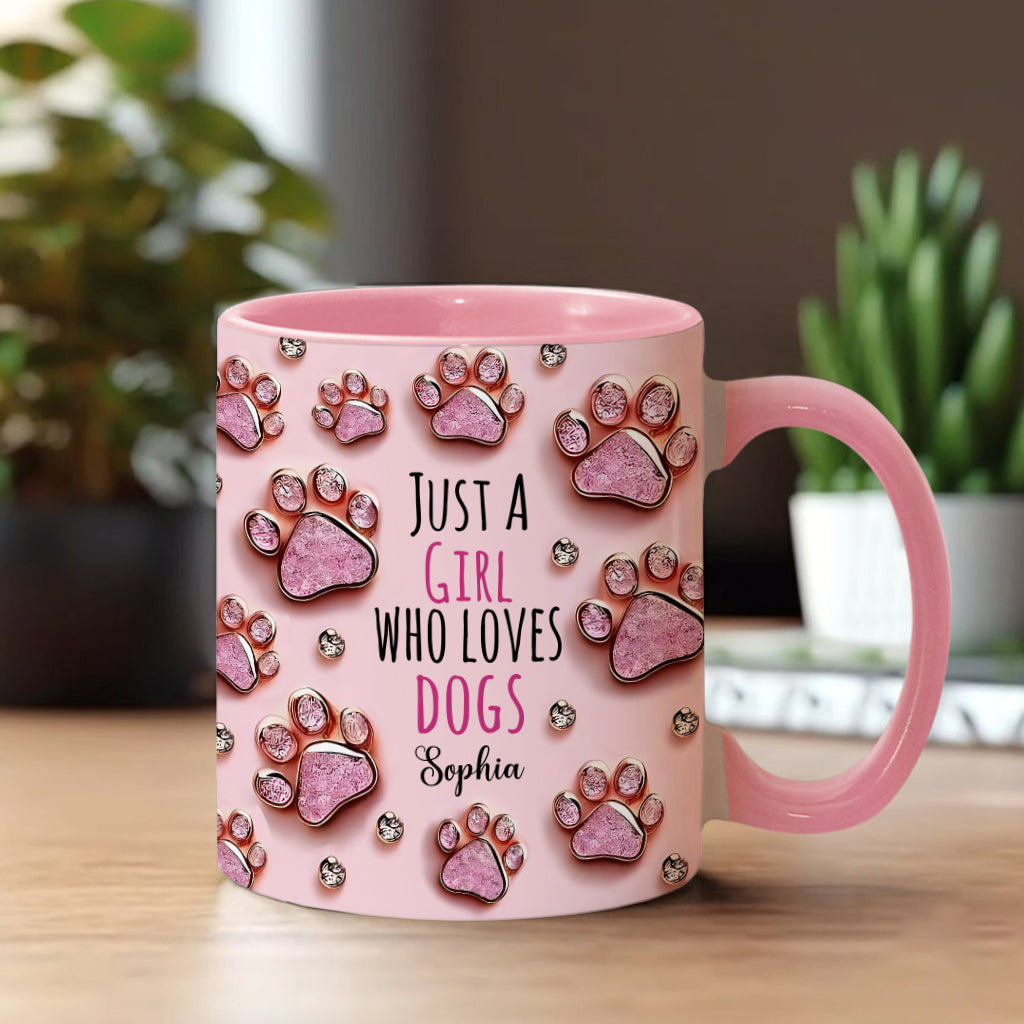 Mug personnalisé « Juste une fille qui aime les chiens »