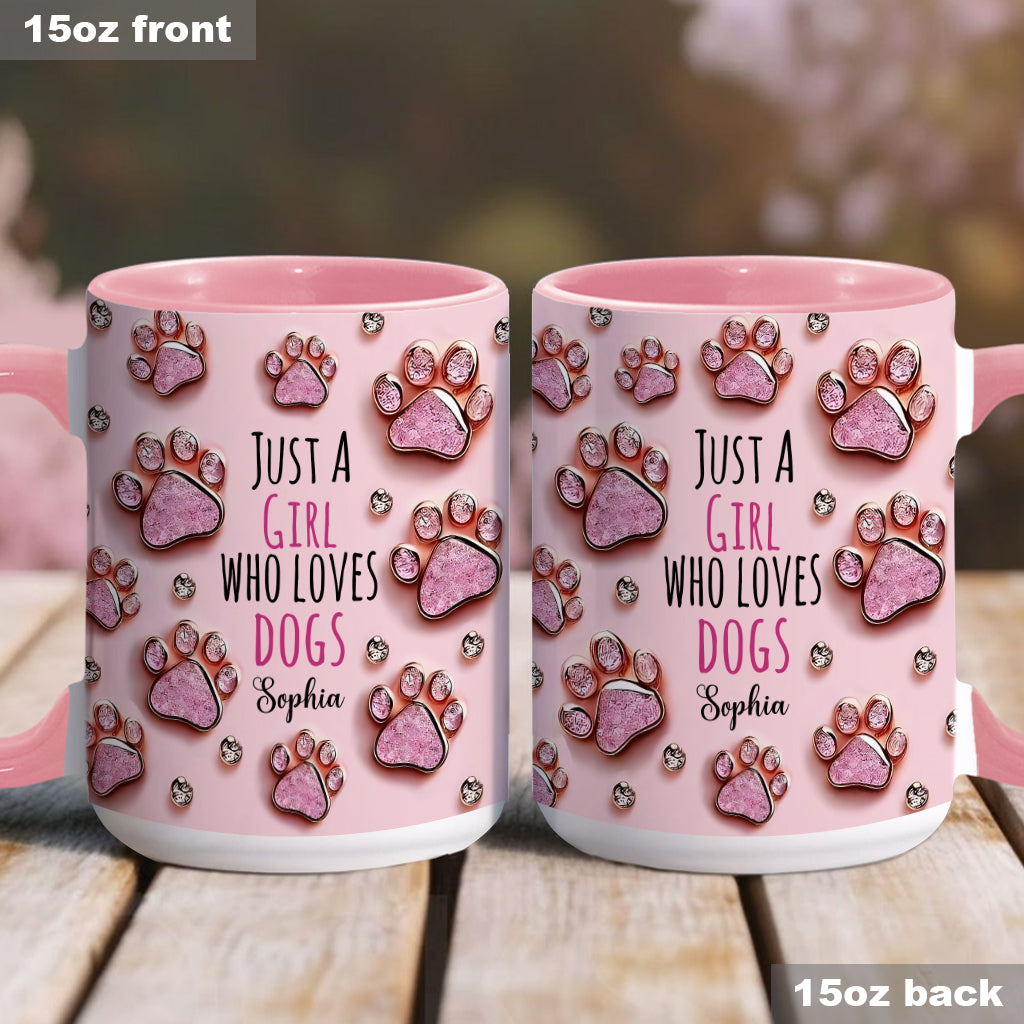 Mug personnalisé « Juste une fille qui aime les chiens »