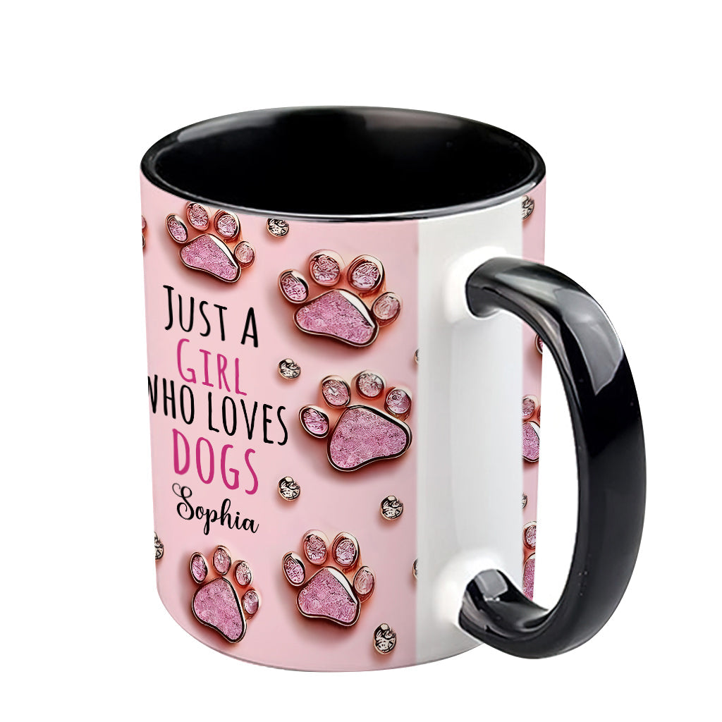 Mug personnalisé « Juste une fille qui aime les chiens »