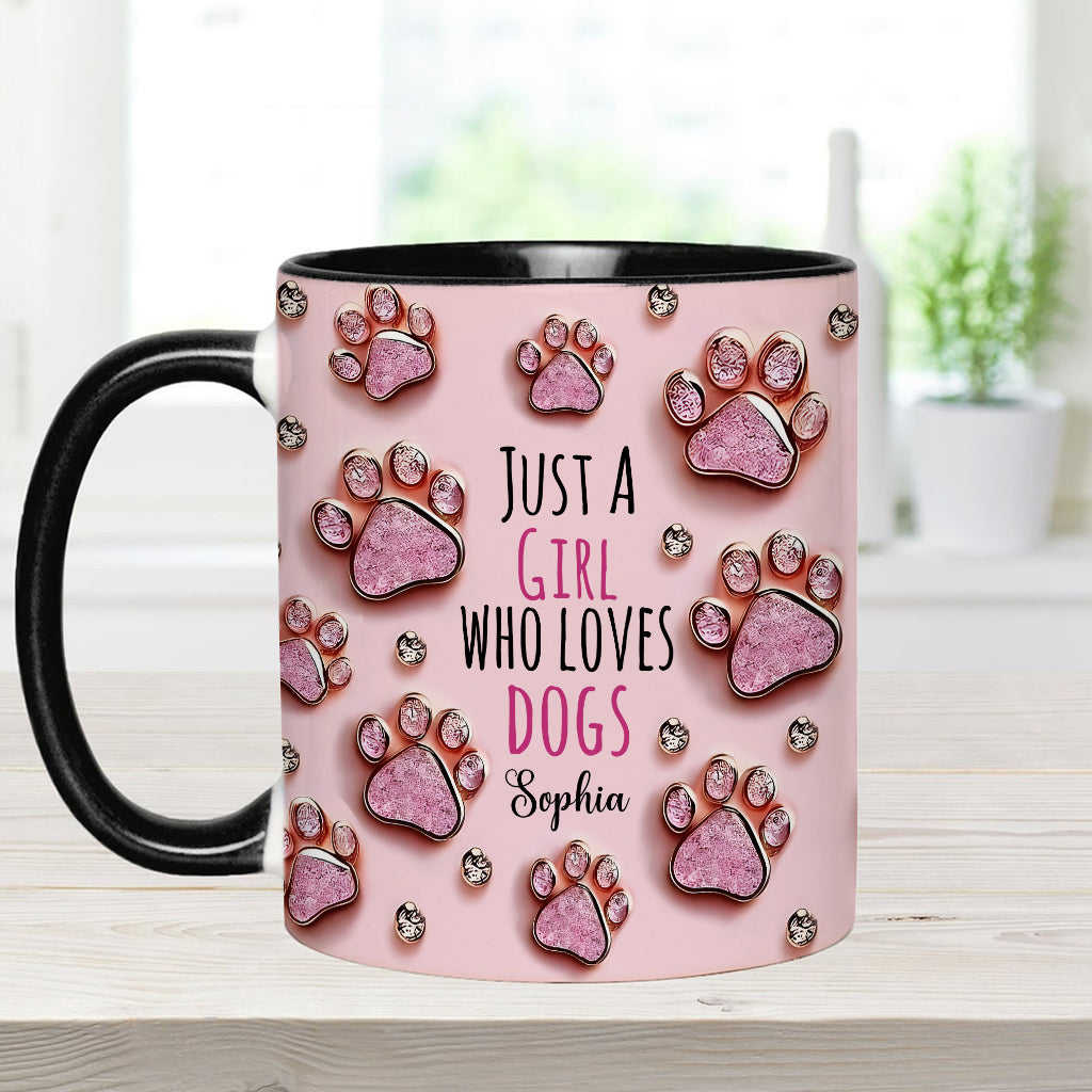 Mug personnalisé « Juste une fille qui aime les chiens »