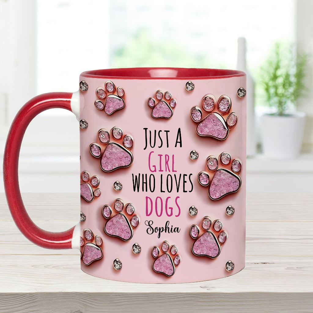 Mug personnalisé « Juste une fille qui aime les chiens »