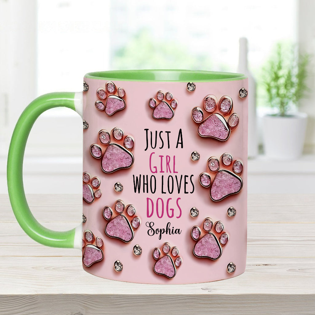 Mug personnalisé « Juste une fille qui aime les chiens »