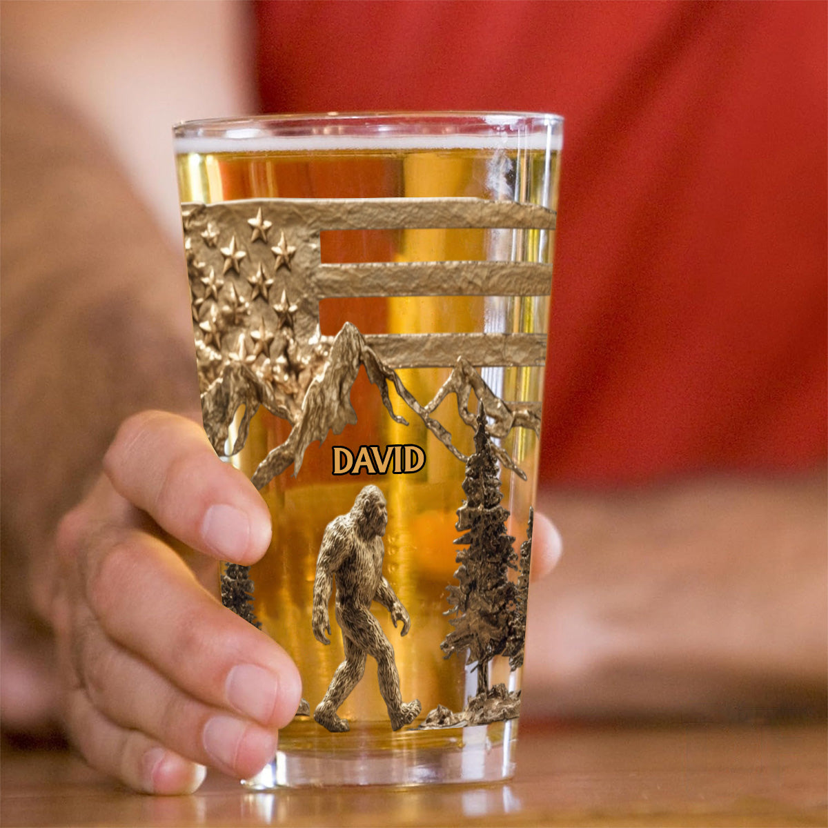 Sasquatch & Beer - Personalized Beer Beer Glass