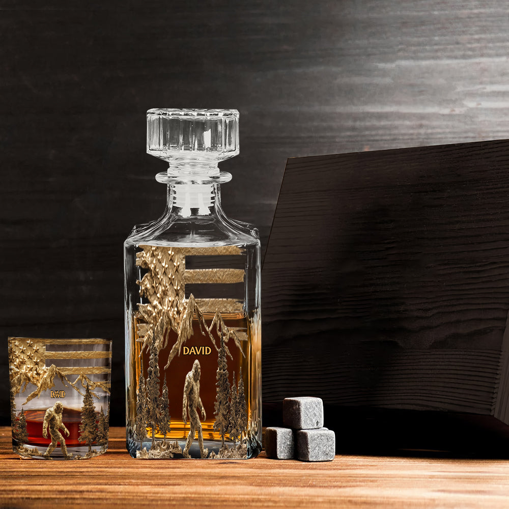 Sasquatch - Coffret carafe à whisky personnalisée