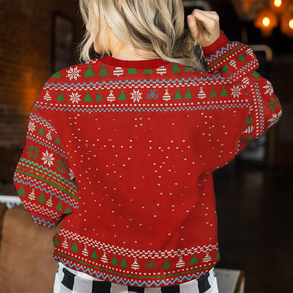 Oh What Fun It Is To Ride Jumpe - Personalized Cycling Ugly Sweater
