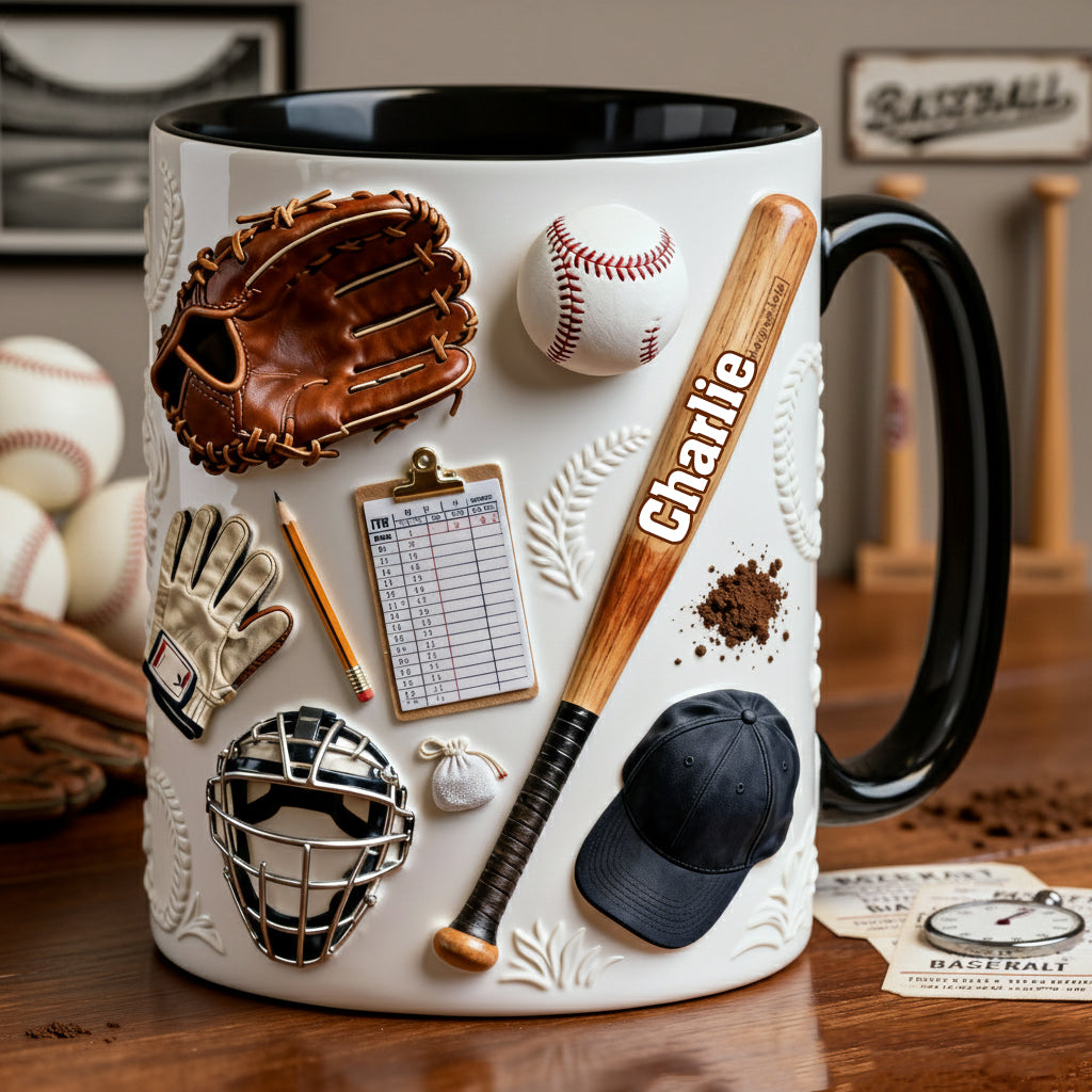 Aimez-vous le baseball ? Mug et sous-verre personnalisés sur le thème du baseball