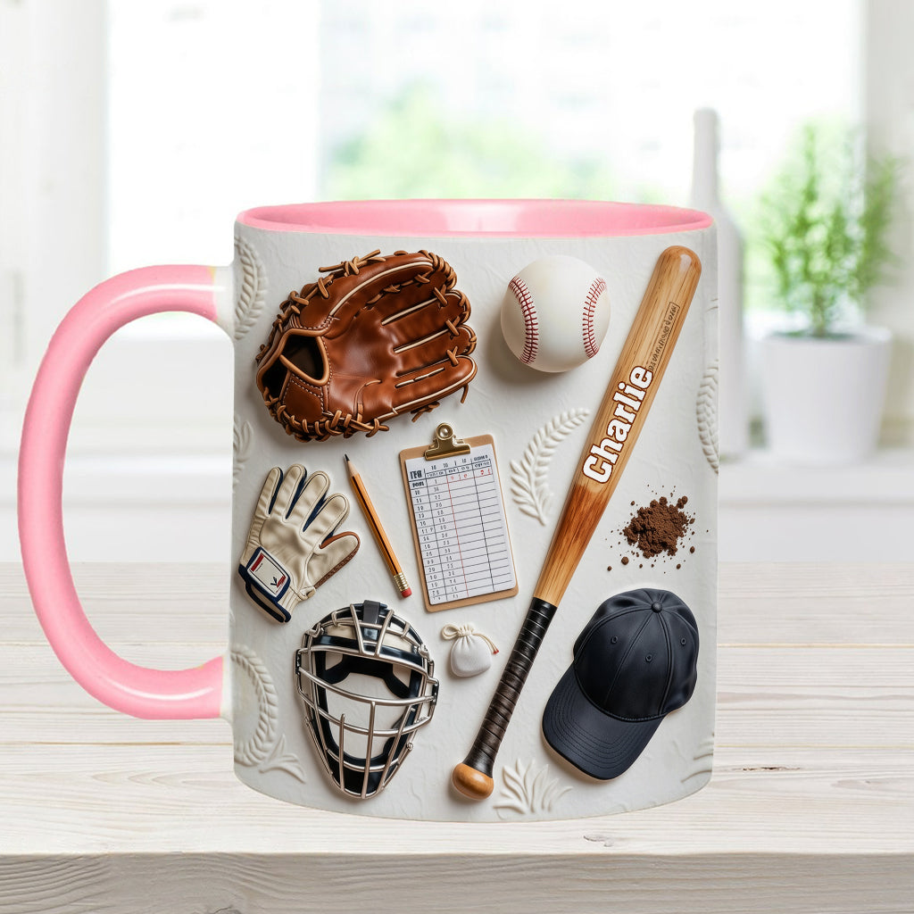 Aimez-vous le baseball ? Mug et sous-verre personnalisés sur le thème du baseball
