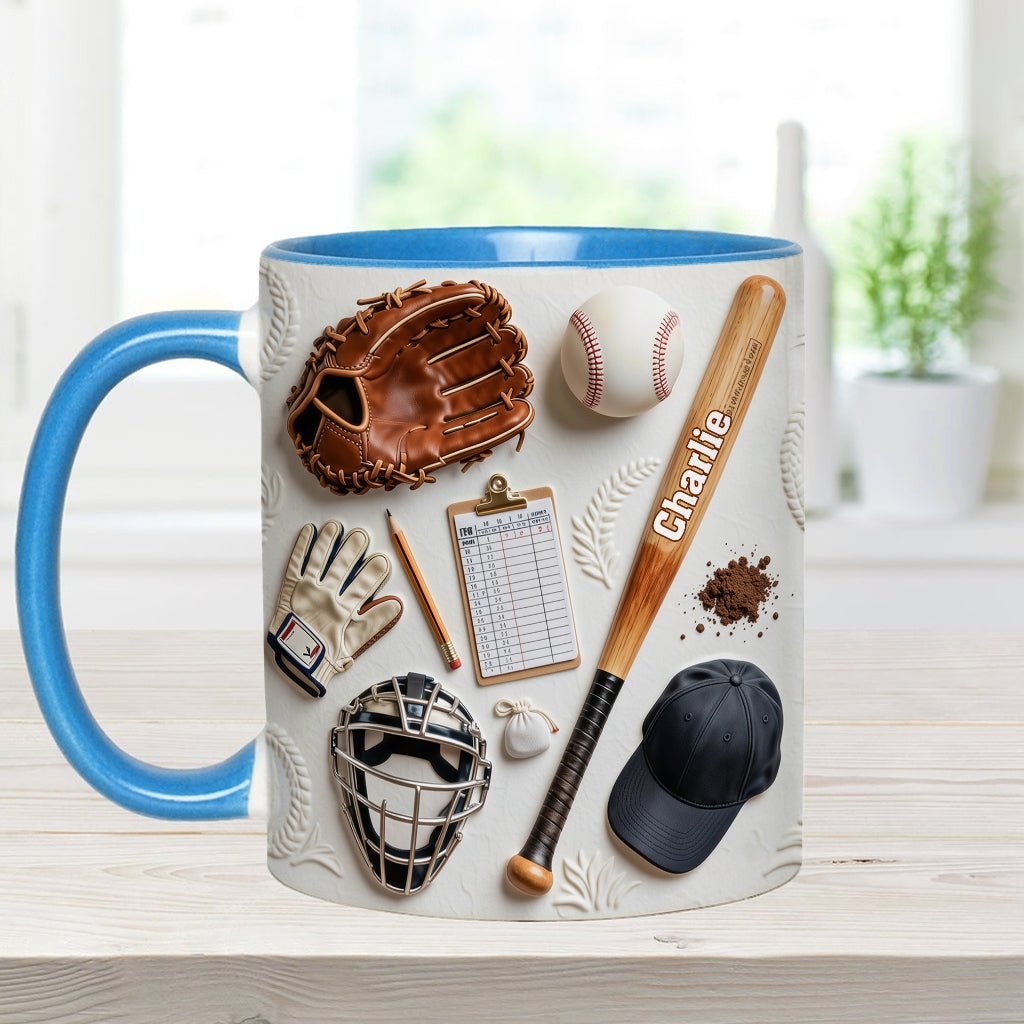 Aimez-vous le baseball ? Mug et sous-verre personnalisés sur le thème du baseball