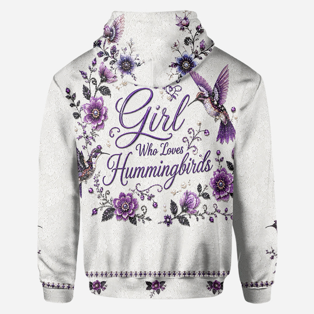 Just A Girl Who Loves Hummingbirds - Personalized Hummingbird All Over Shirt