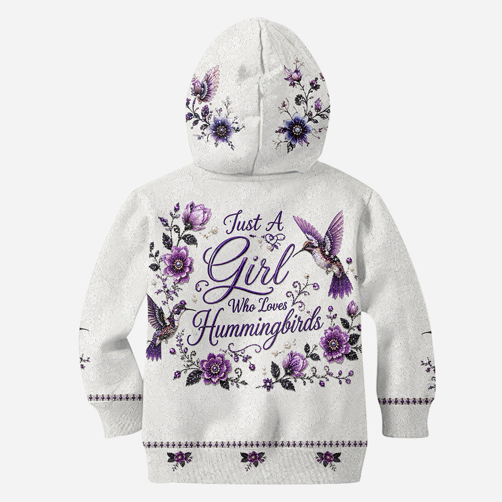 Just A Girl Who Loves Hummingbirds - Personalized Hummingbird All Over Shirt