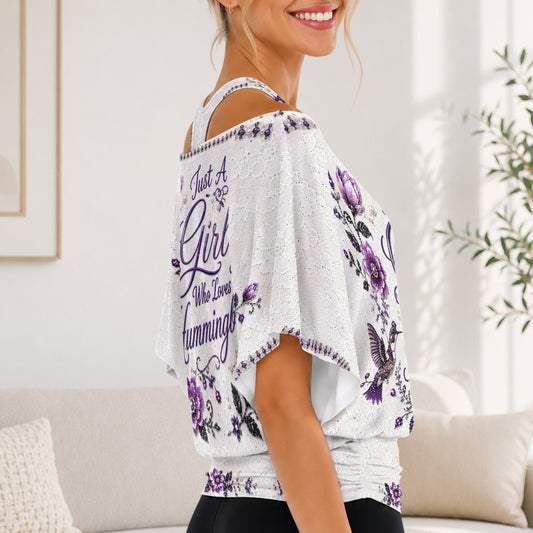Une Fille Qui Aime Les Colibris - Ensemble Top Off-Shoulder Personnalisé