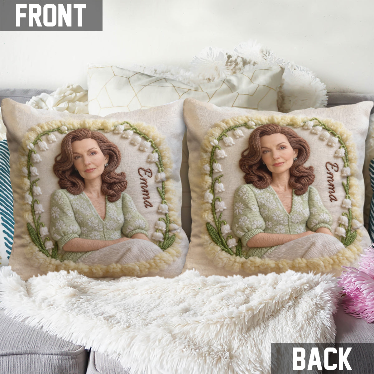 Coussin Personnalisé - Photo de Soi en Amour