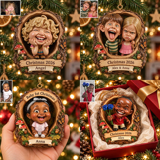 Christmas Gift Idea, Gift for Kids, Christmas Decor - Personalized Kid Premium 3D Ornament