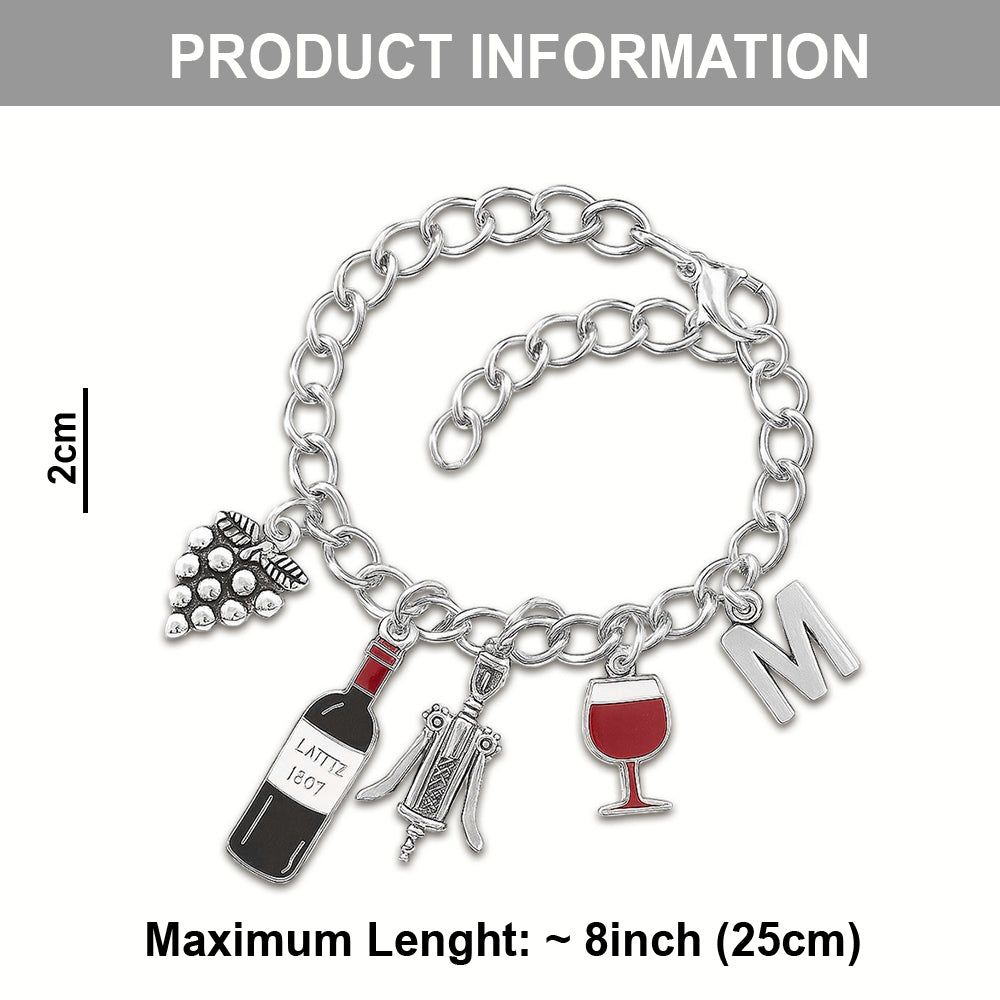 Bracelet « Love Wine » personnalisé avec breloques