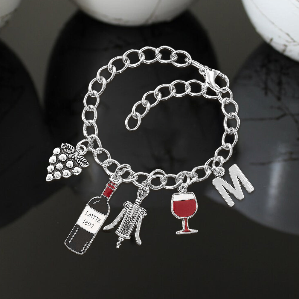 Bracelet « Love Wine » personnalisé avec breloques