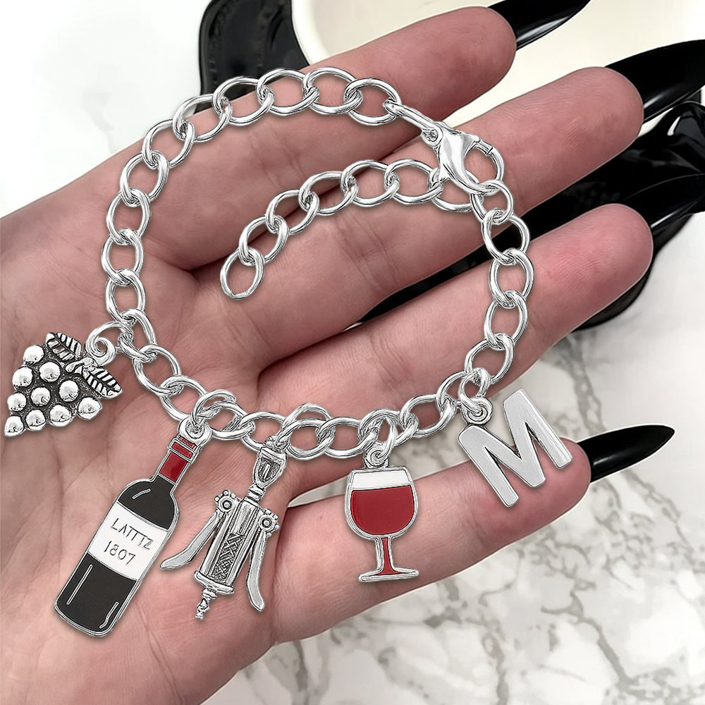 Bracelet « Love Wine » personnalisé avec breloques