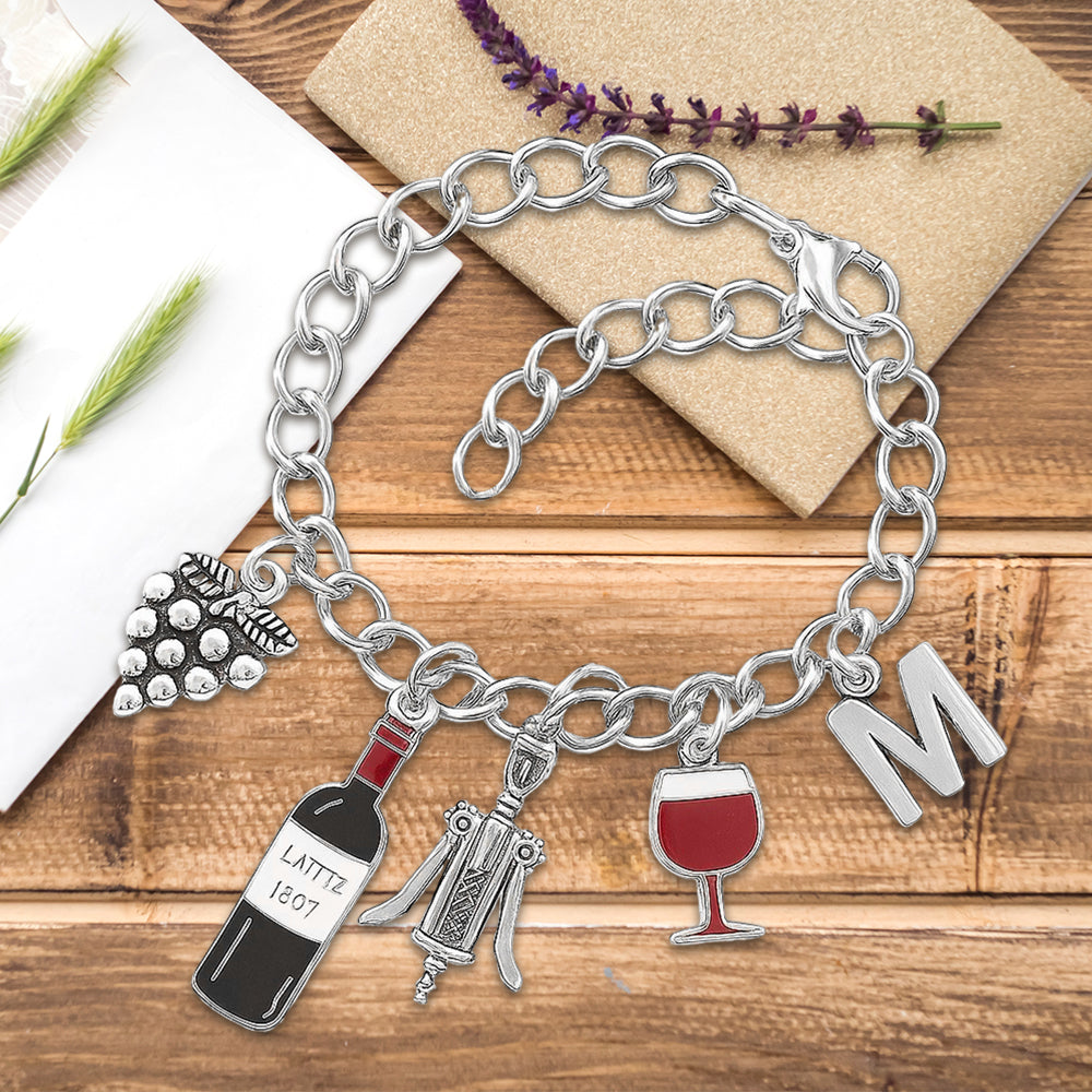 Bracelet « Love Wine » personnalisé avec breloques