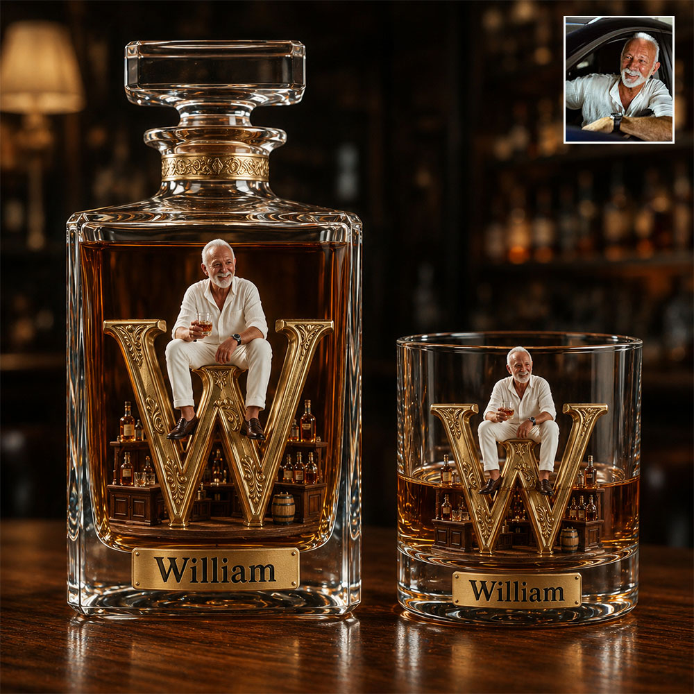 Initiale Alphabet Pour Amateurs de Whisky, Bourbon - Verre à Whisky Personnalisé