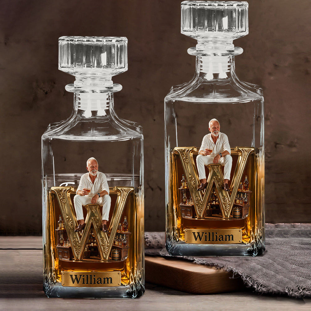 Initiale Alphabet Pour Amateurs de Whisky, Bourbon - Verre à Whisky Personnalisé