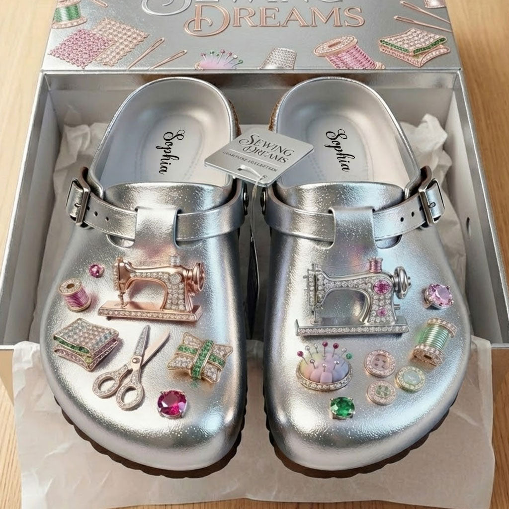 Passionnée de couture - Sabots de couture personnalisés avec soutien de la voûte plantaire