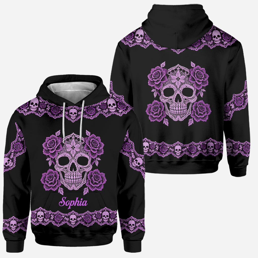 Skull Floral - Sweat à Capuche et Leggings Personnalisés