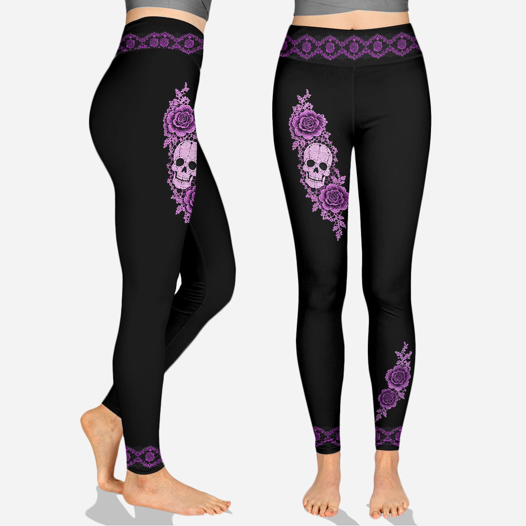 Skull Floral - Sweat à Capuche et Leggings Personnalisés