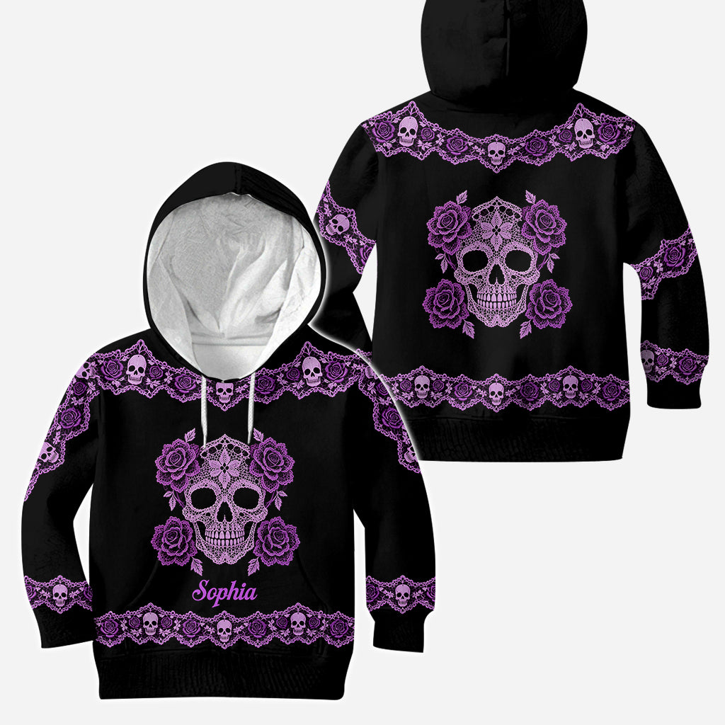 Skull Floral - Sweat à Capuche et Leggings Personnalisés