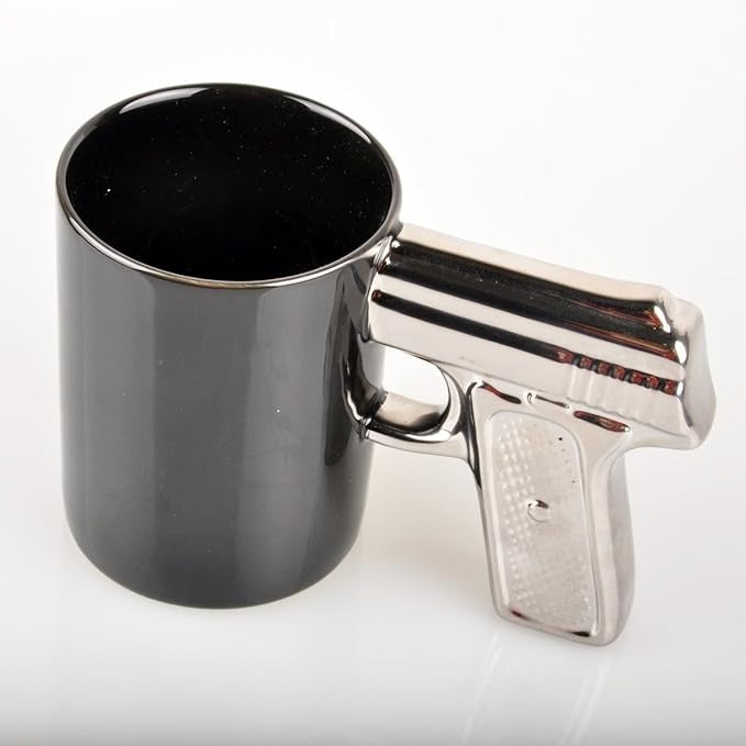 Tasse à café en céramique à motif pistolet