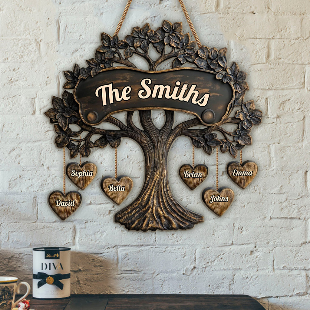 Arbre généalogique - Panneau personnalisé en bois de palette