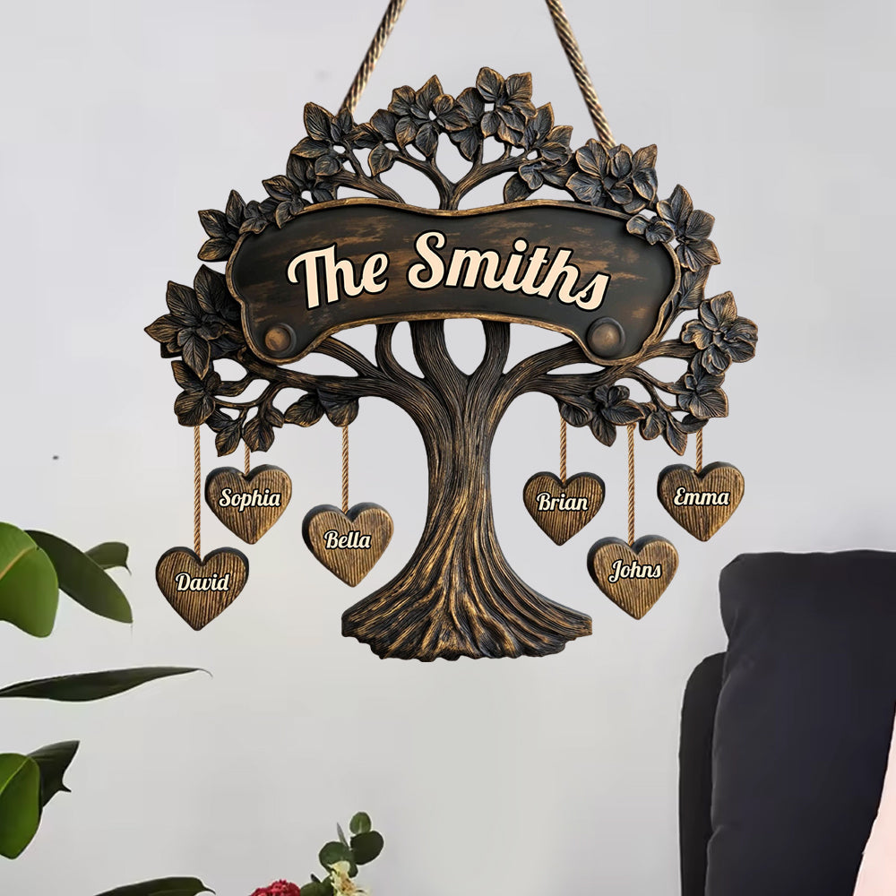 Arbre généalogique - Panneau personnalisé en bois de palette