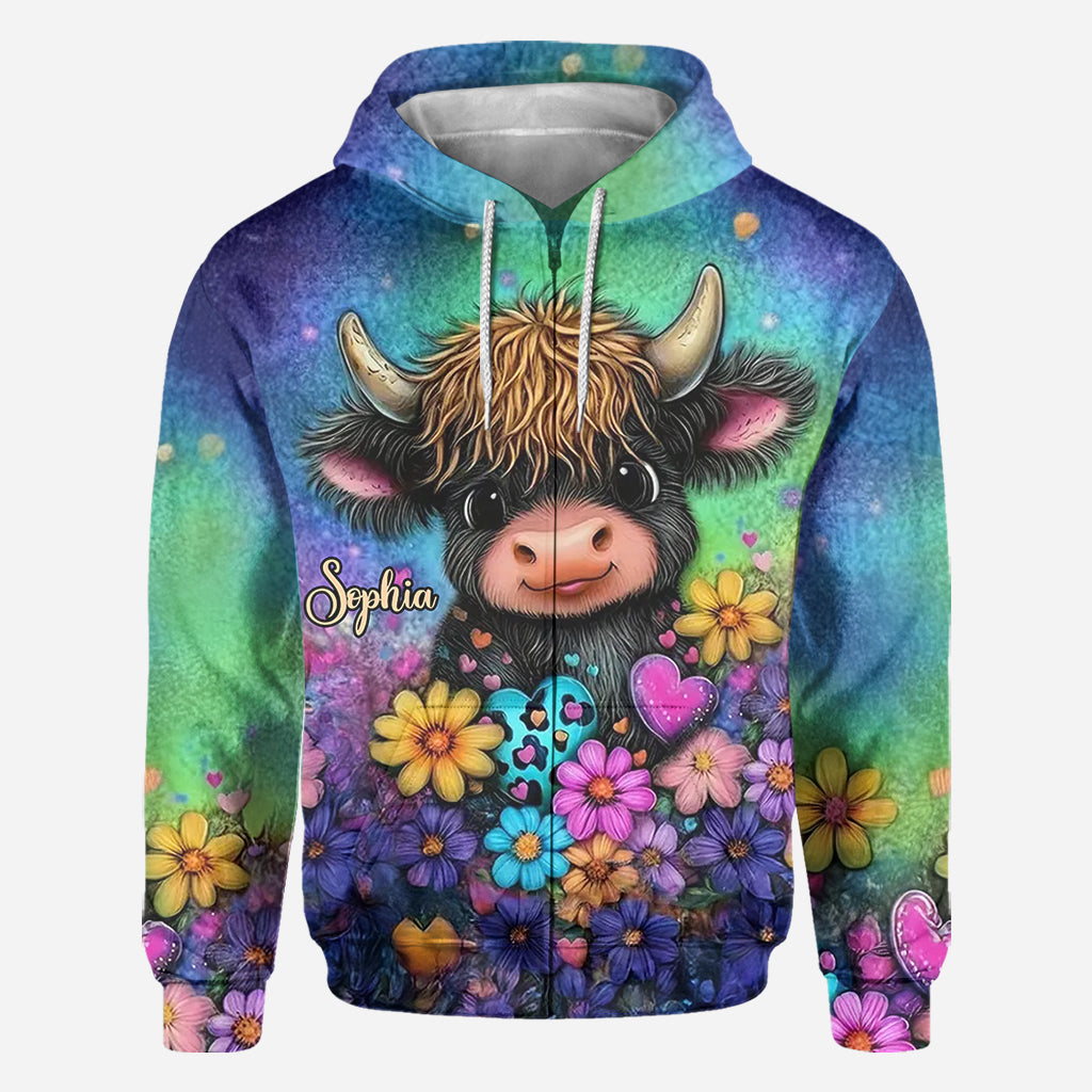 Just A Girl Who Loves Highland Cows - Personalized Highland Cow All Over Shirt