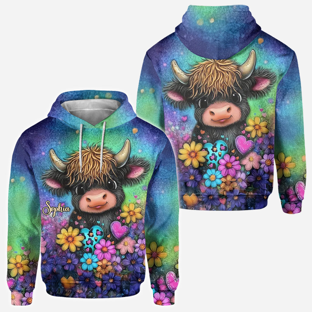 Just A Girl Who Loves Highland Cows - Personalized Highland Cow All Over Shirt