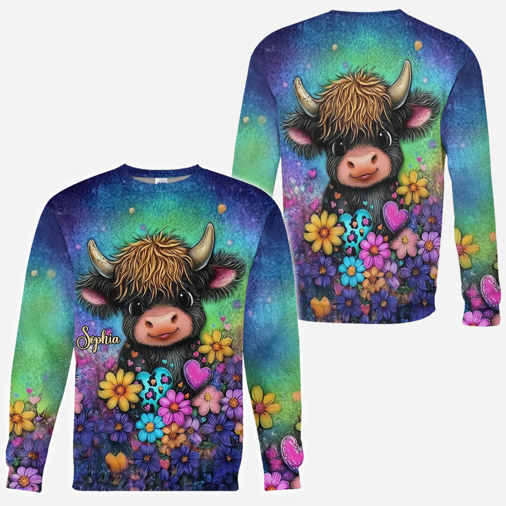Just A Girl Who Loves Highland Cows - Personalized Highland Cow All Over Shirt