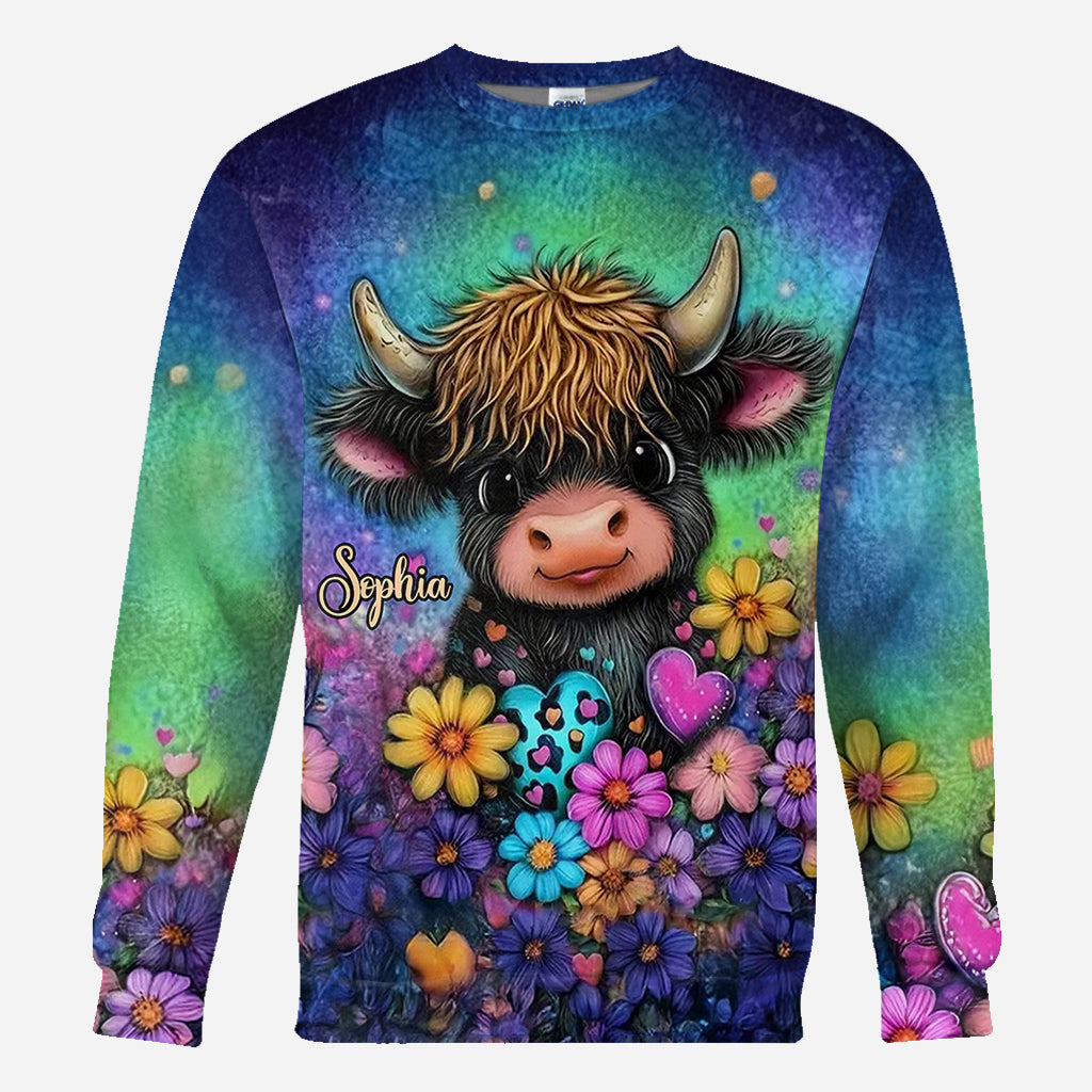 Just A Girl Who Loves Highland Cows - Personalized Highland Cow All Over Shirt