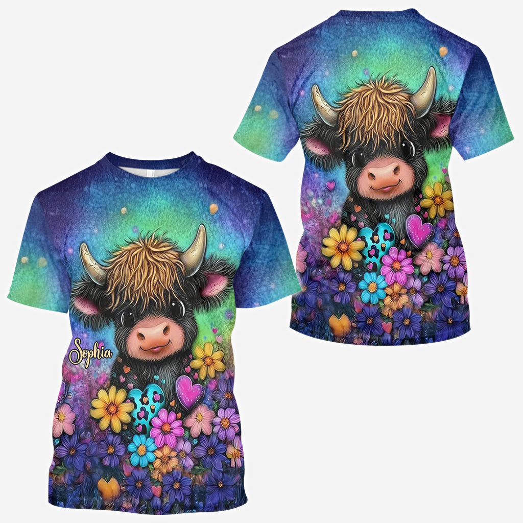 Just A Girl Who Loves Highland Cows - Personalized Highland Cow All Over Shirt