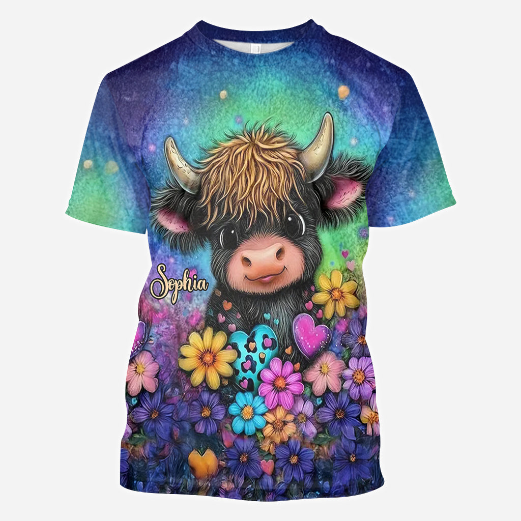 Just A Girl Who Loves Highland Cows - Personalized Highland Cow All Over Shirt