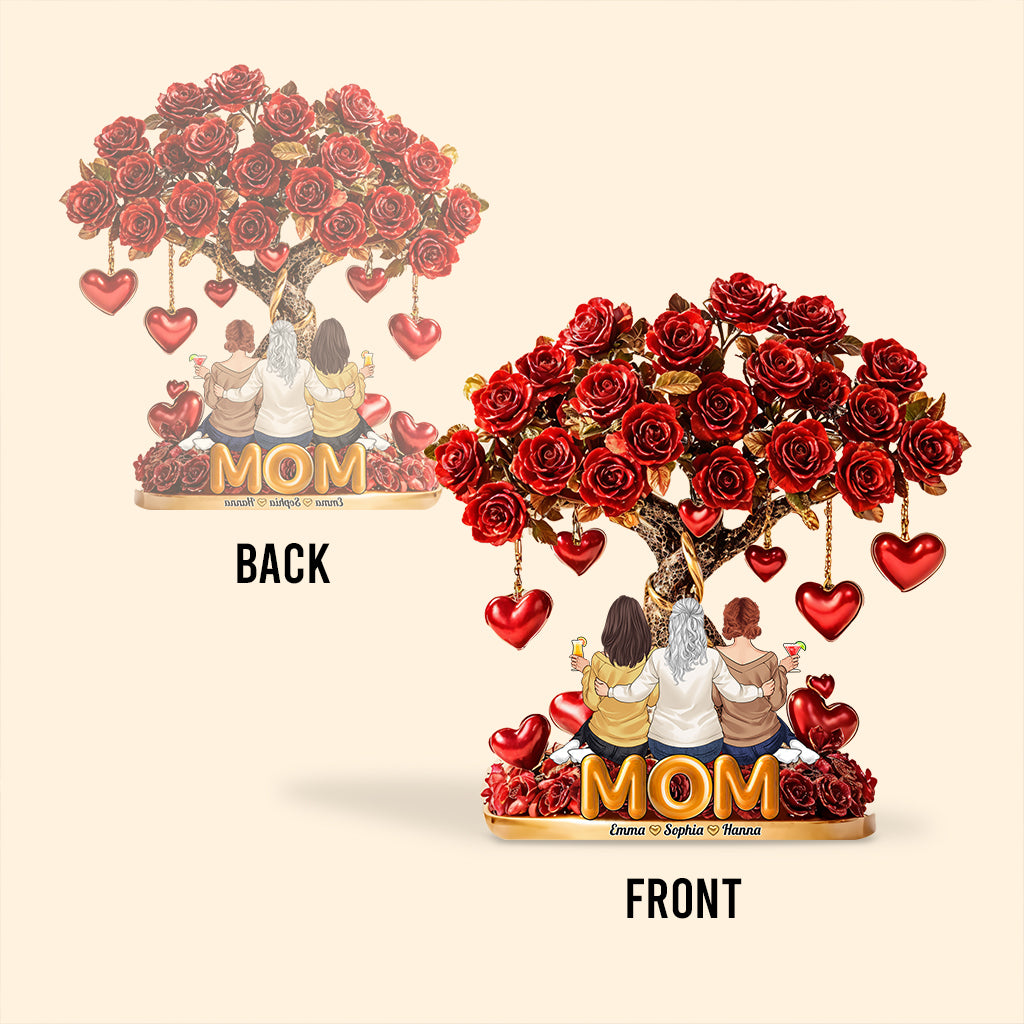 Meilleure maman du monde - Plaque acrylique personnalisée « Mère » en forme de carte de vœux