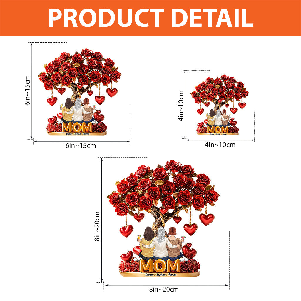 Meilleure maman du monde - Plaque acrylique personnalisée « Mère » en forme de carte de vœux