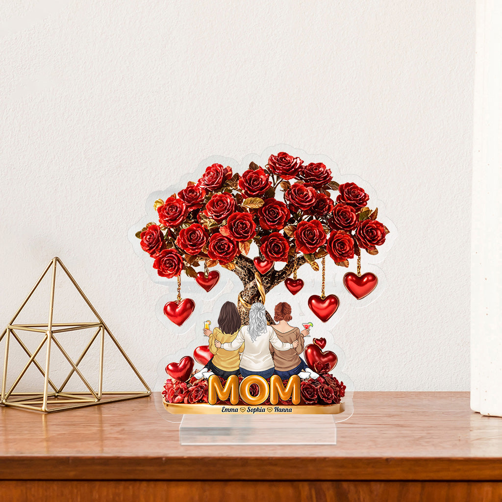 Meilleure maman du monde - Plaque acrylique personnalisée « Mère » en forme de carte de vœux